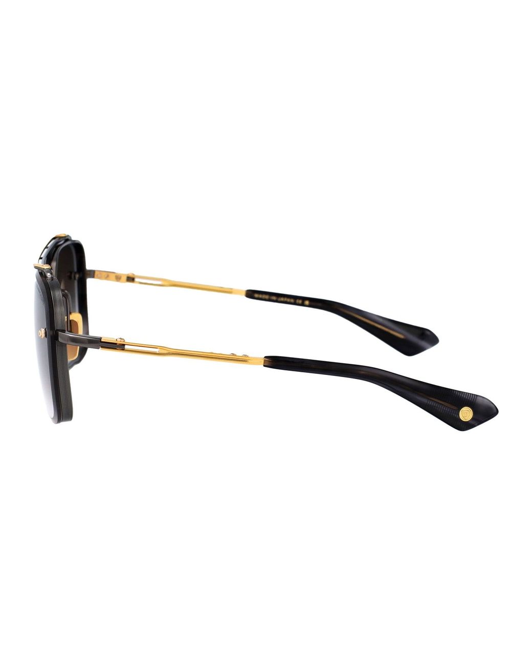 Dita Eyewear Black Aviator Sunglasses Dts121 05 Blk Gld