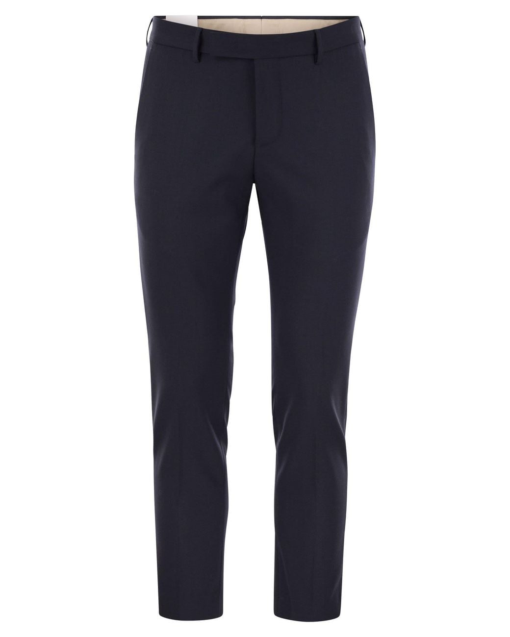 PT Torino Blue Dieci Virgin Wool Trousers for men
