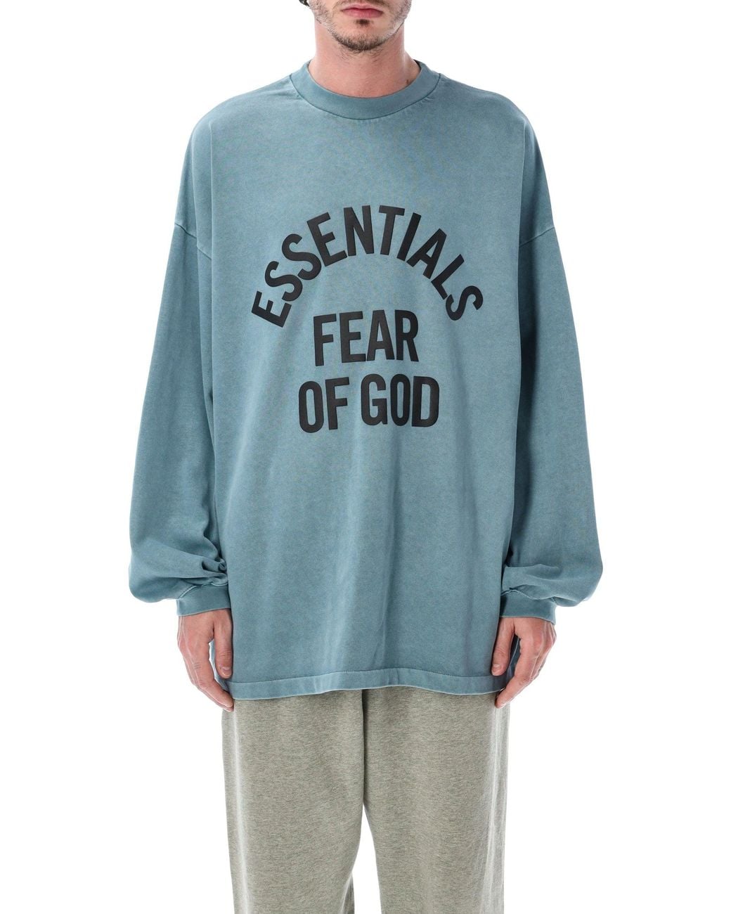 Essentials x Fear Of God Blue T Shirts And Polos