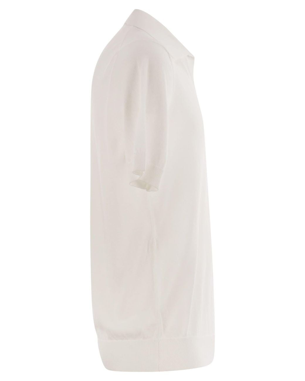 Peserico Polo -Hemd in reinem Baumwollgarn in White für Herren