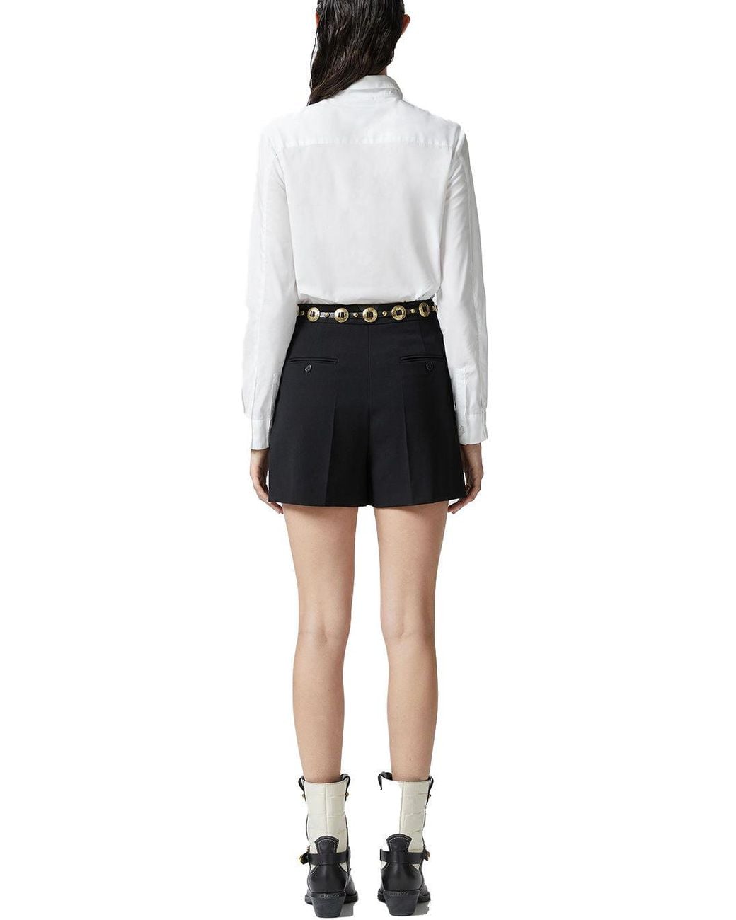 Pinko White Classic Button-Down Tailored Shirt