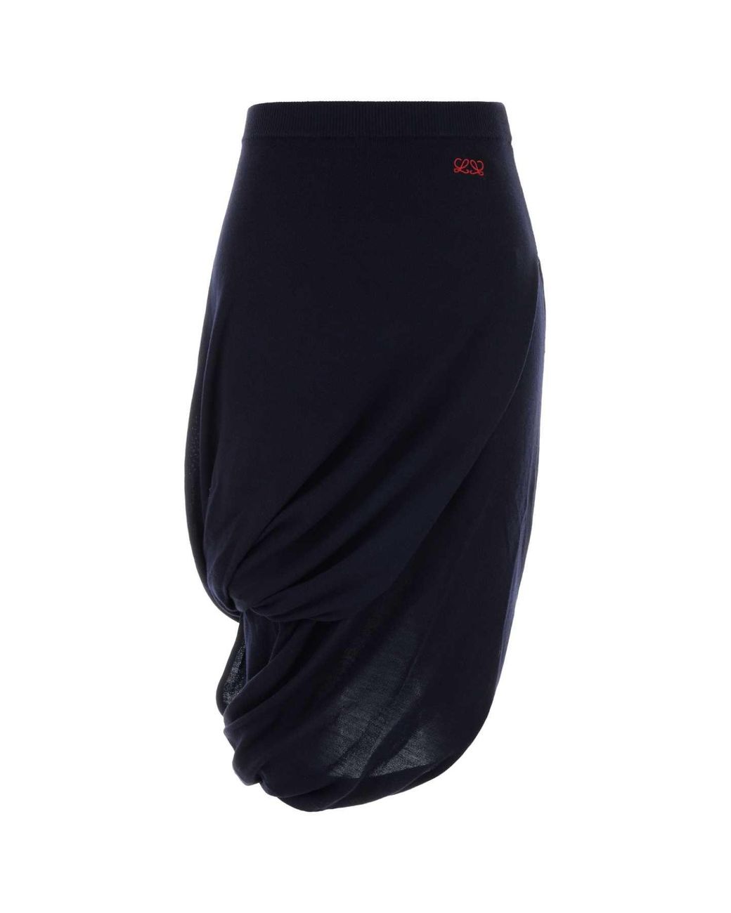 Loewe Blue Dark Wool Blend Skirt