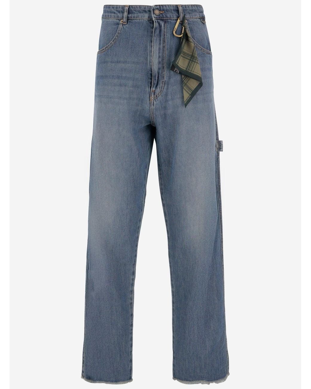 DARKPARK Blue Cotton Blend Jeans for men