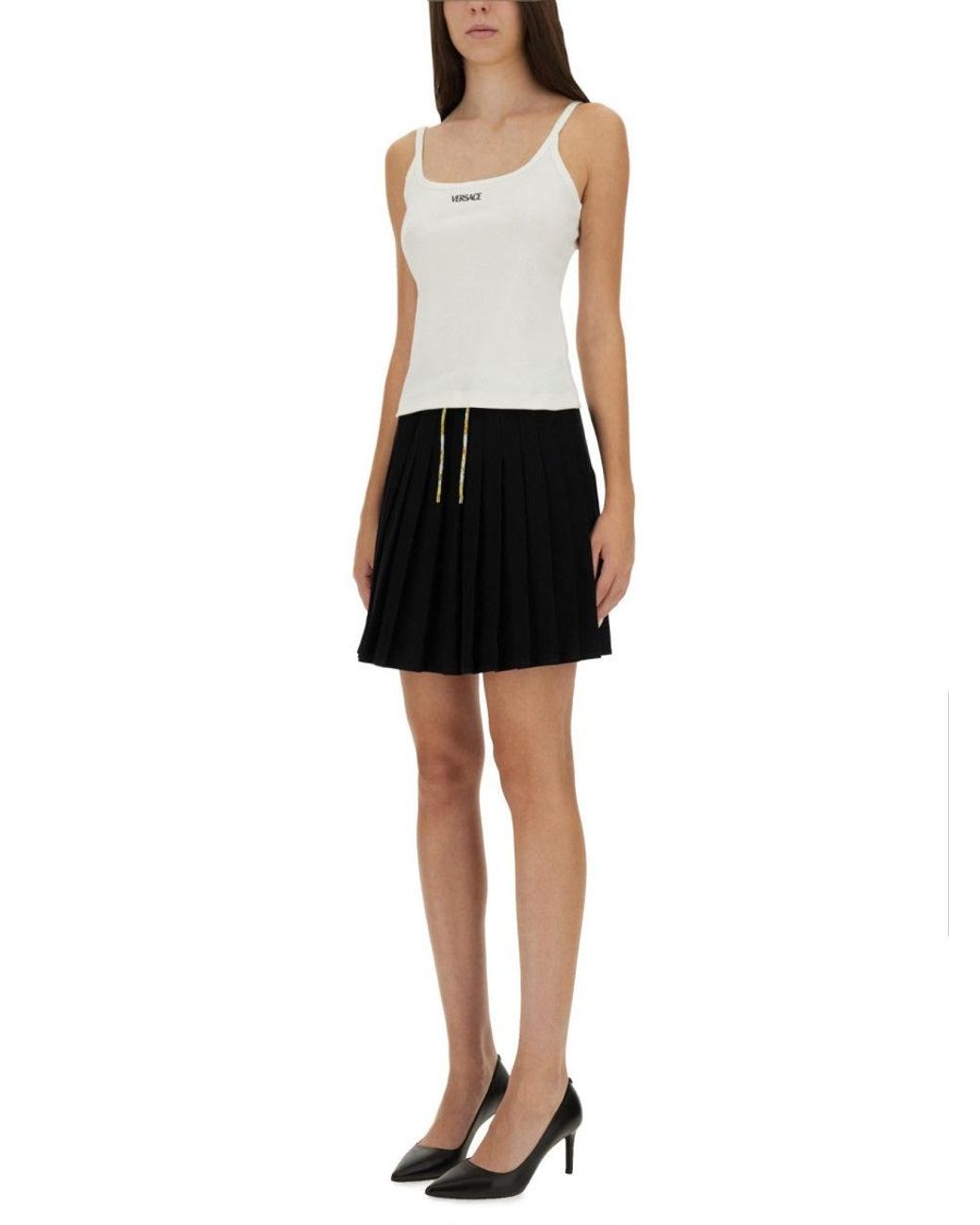 Versace Black Tops With Logo