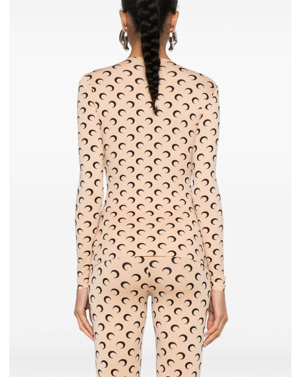 MARINE SERRE Natural Moon Print Top