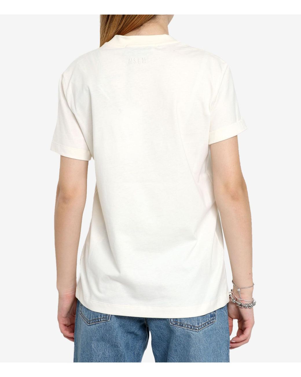 MSGM White T Shirts And Polos