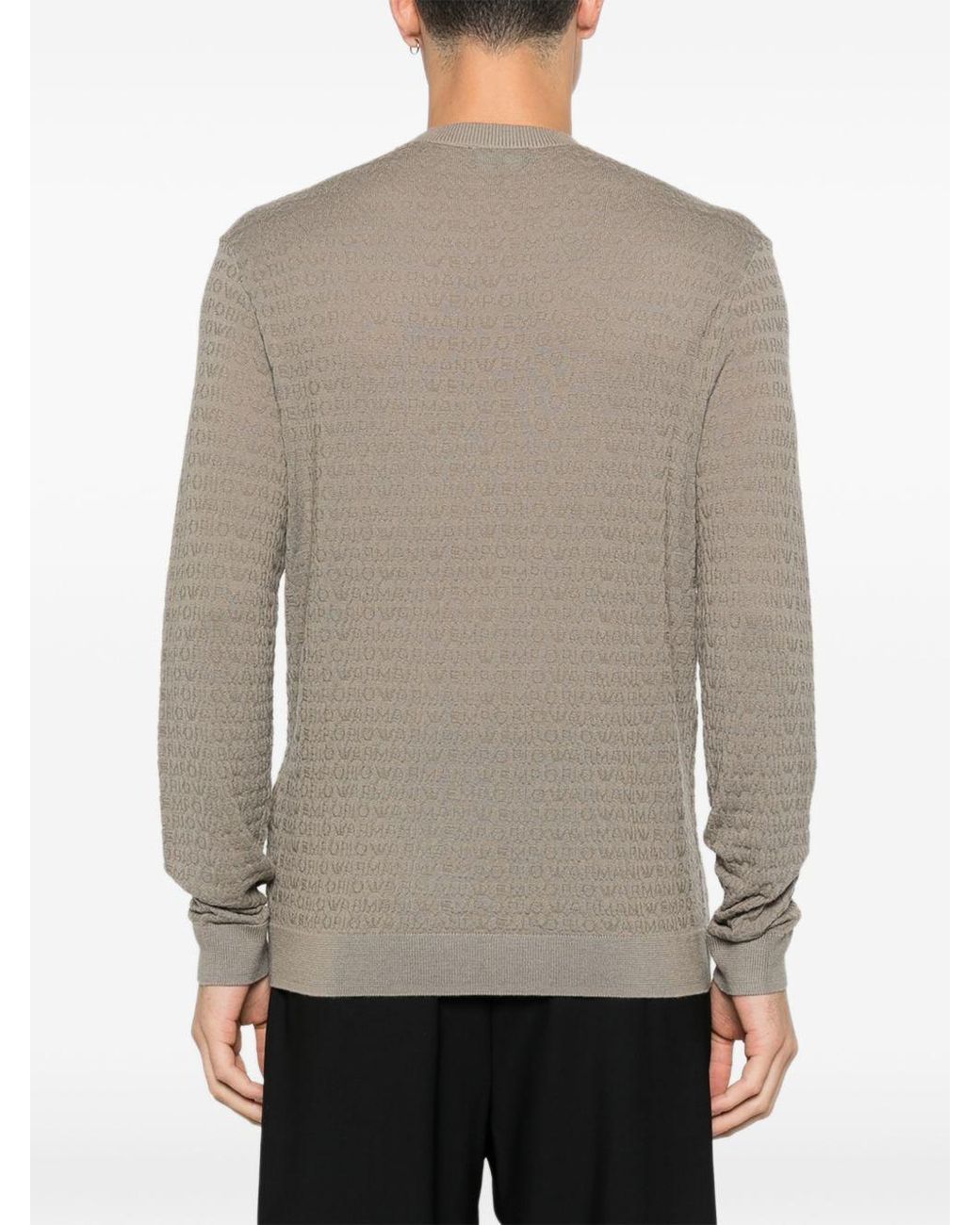 Emporio Armani Natural Round-Neck Knitwear for men