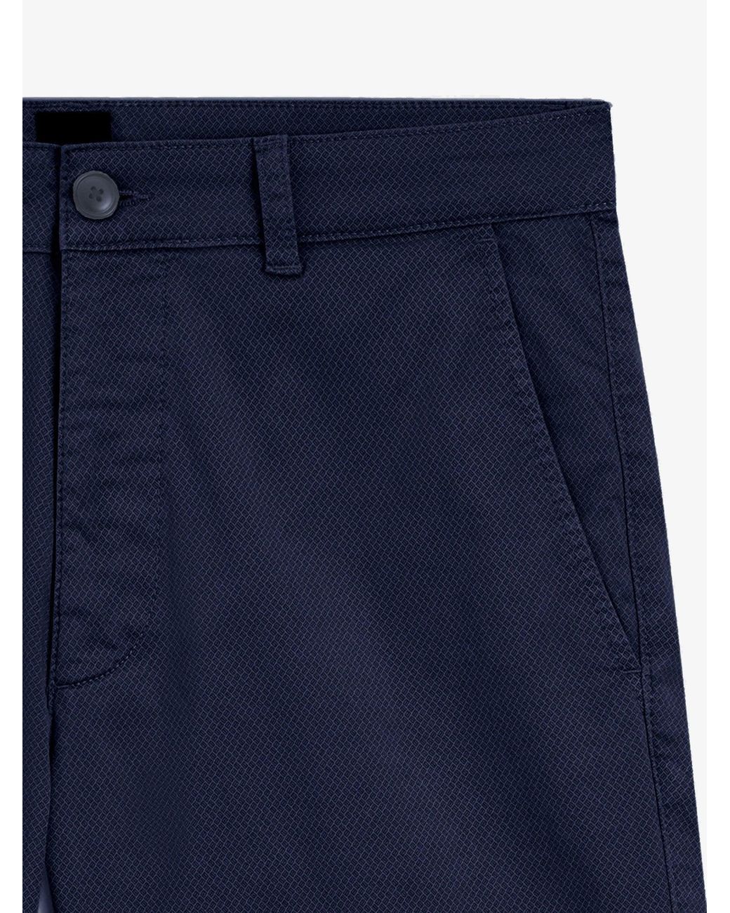 Boss Blue Stretch Cotton Shorts for men