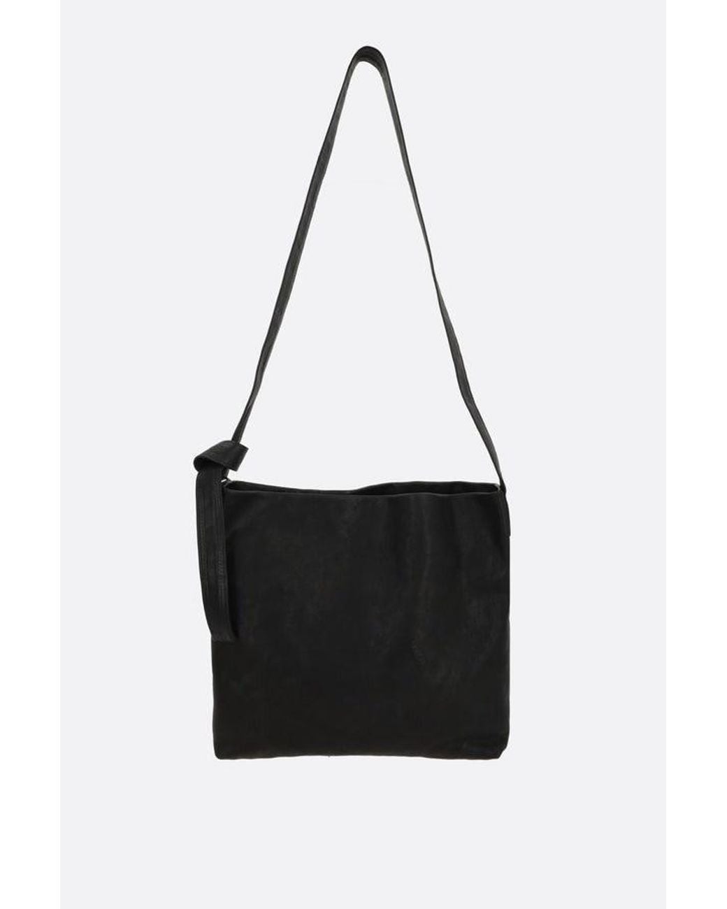 Ann Demeulemeester Black Runa Medium Soft Shoulder Bag Vintage Lux Grained