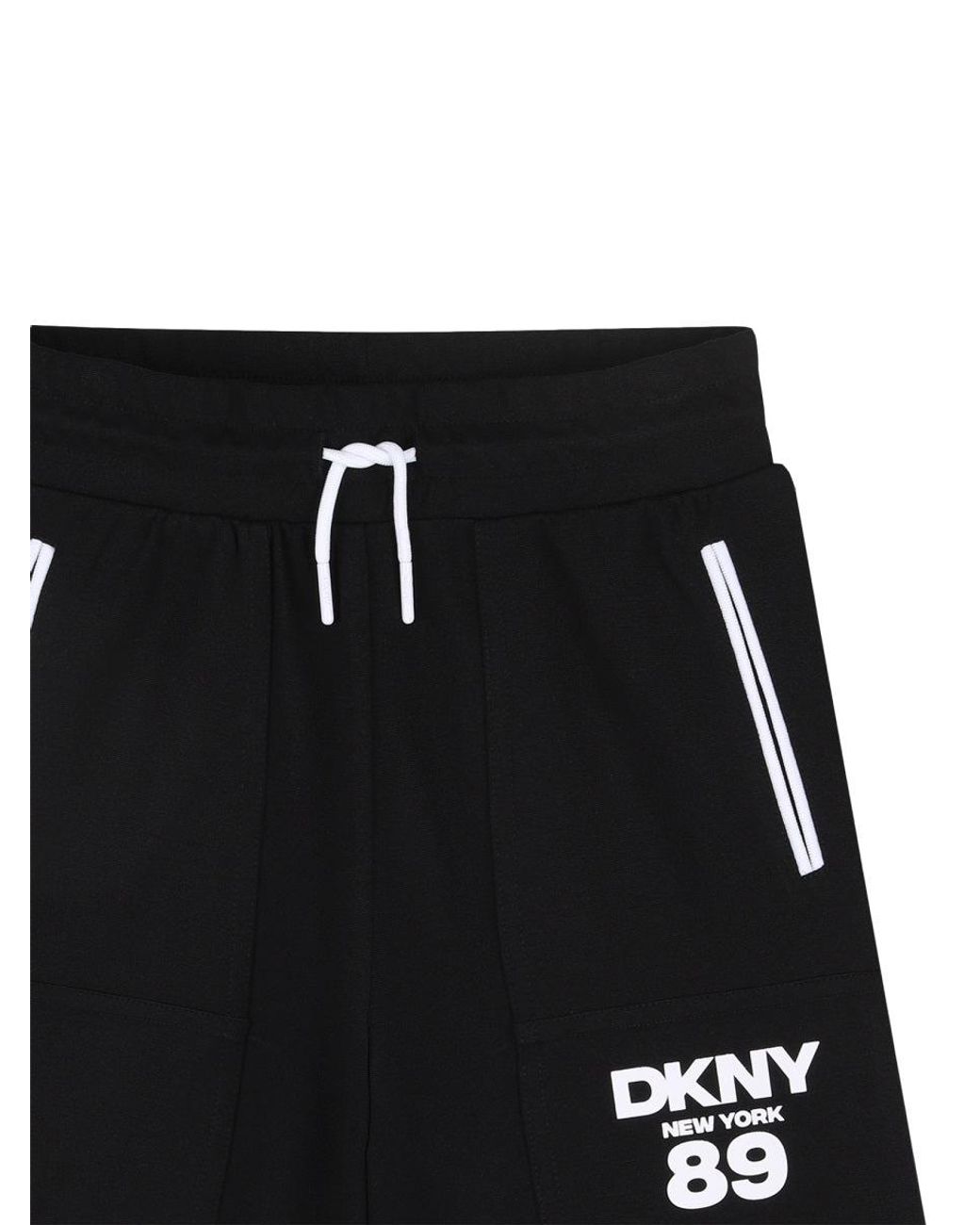 DKNY Black Bermuda Con Logo