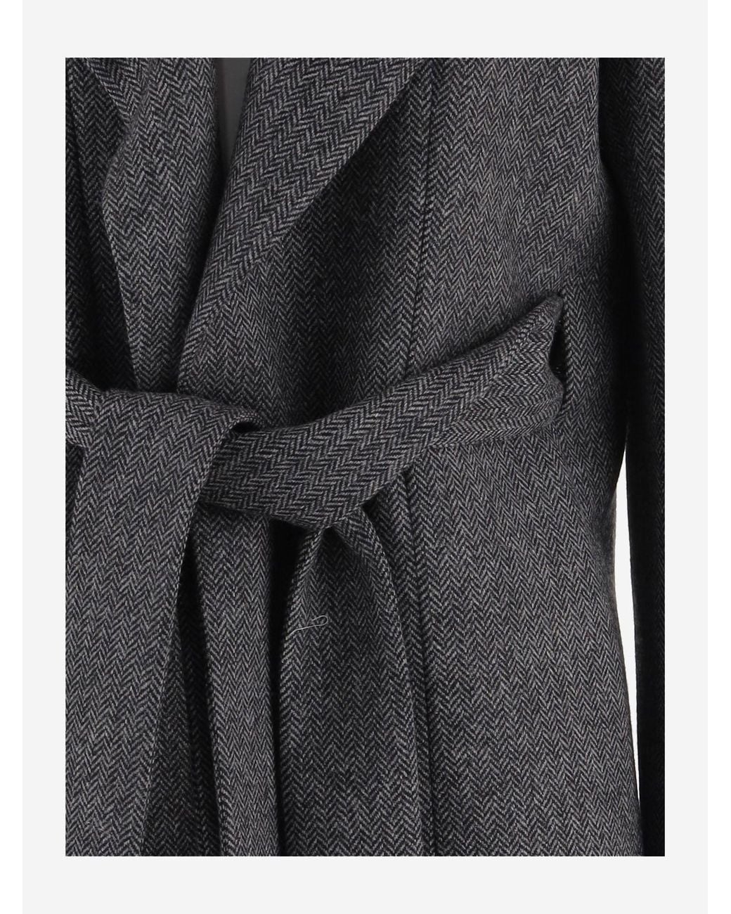 Sa Su Phi Gray Belted Wool Jacket