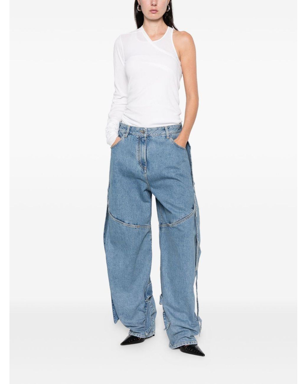 The Attico Blue Knotted Jeans
