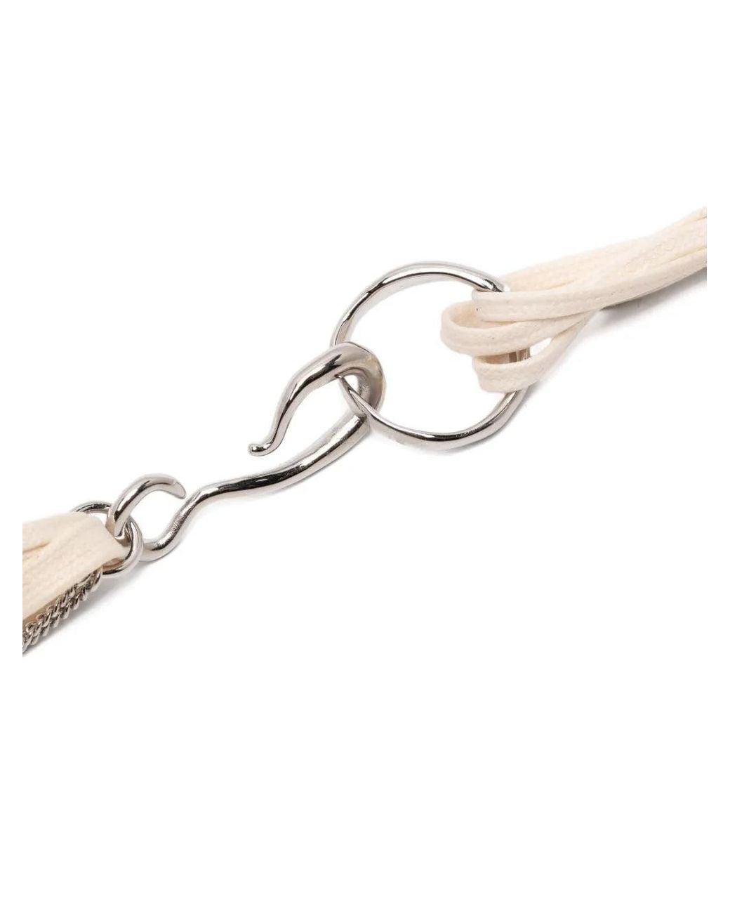 Dries Van Noten White Carved Pendant Necklace