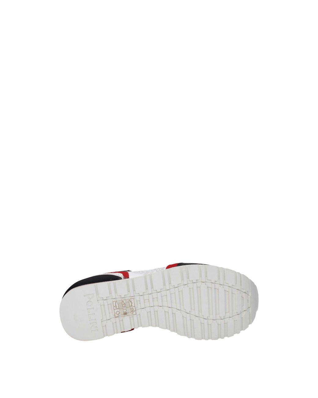 Pollini Red Sneakers Donna Tessuto Bianco/Rosso