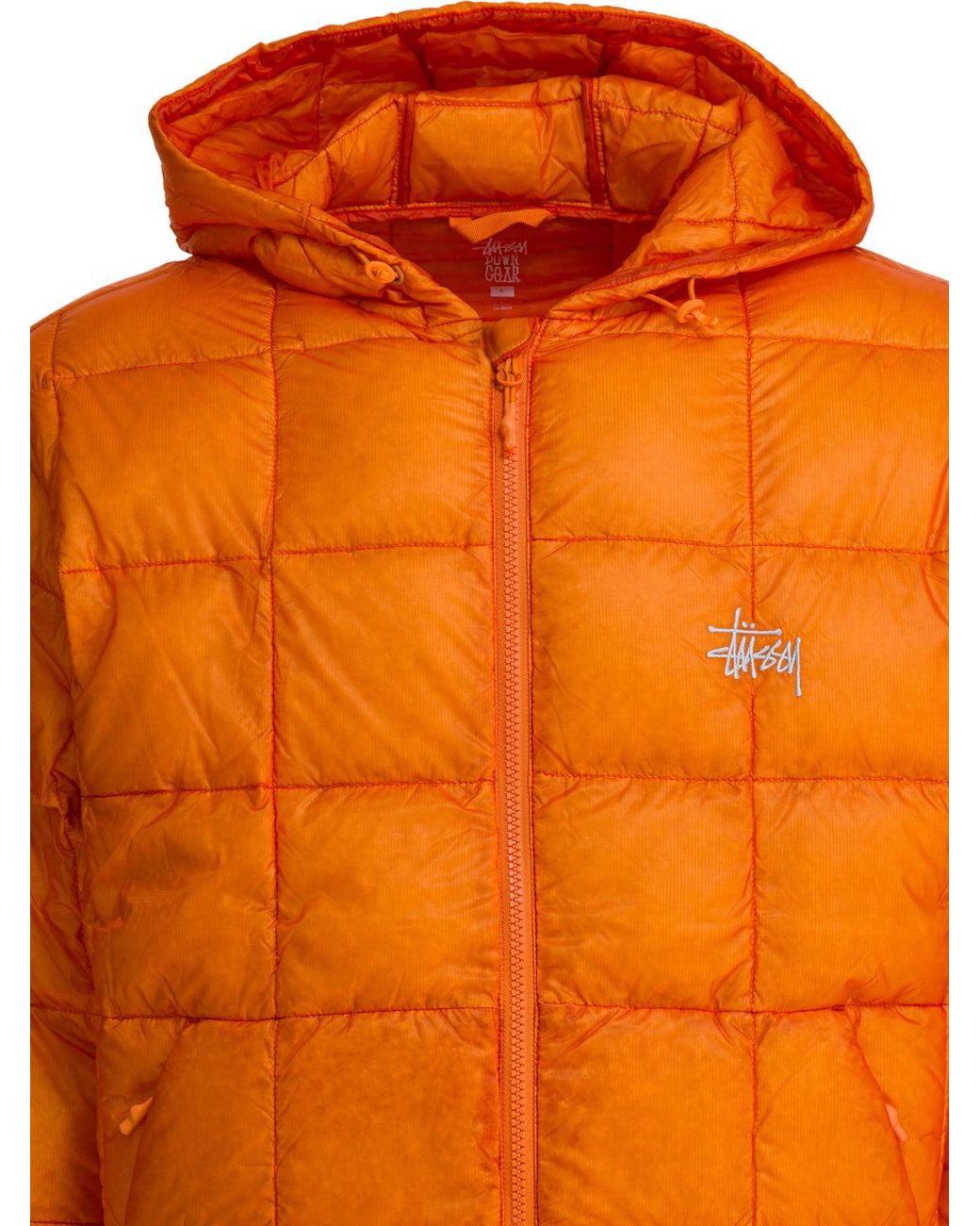 Stussy Stussy Midweight Hooded Puffer in Orange | Lyst