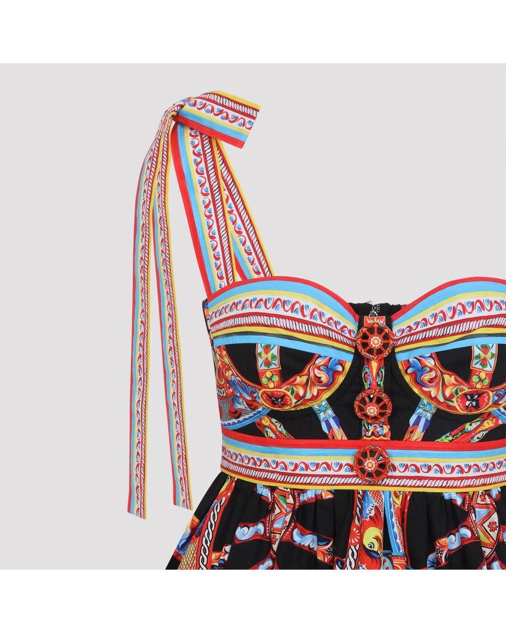 Dolce & Gabbana Red Dolce & Gabbana Popeline Carretto Mini Dress