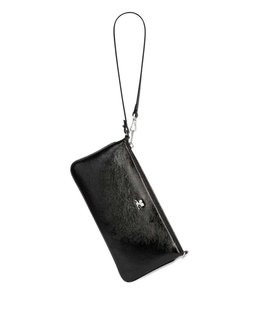 Courreges Black Leather Mini Bag