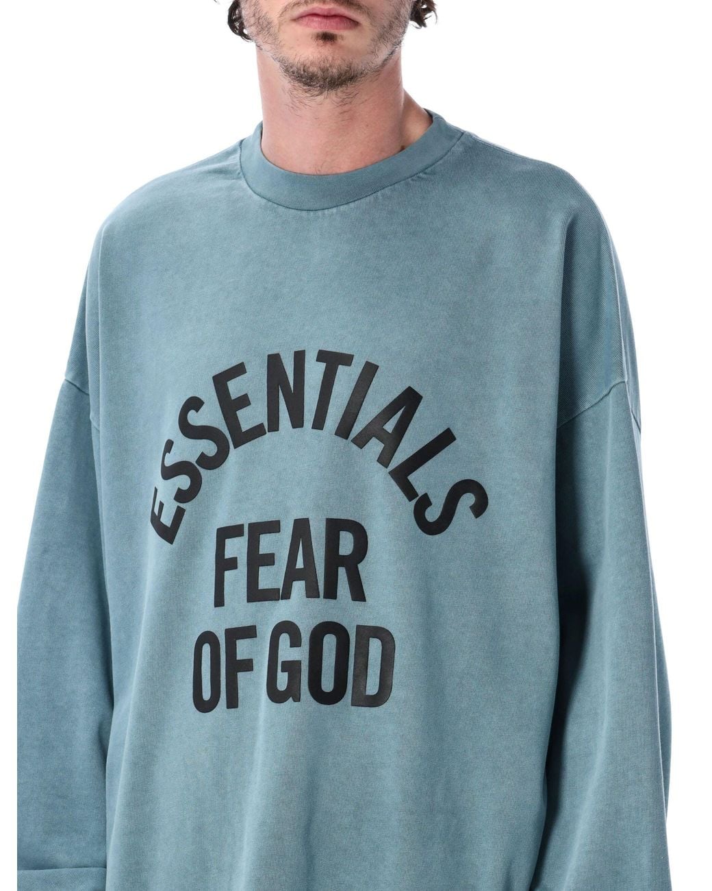 Essentials x Fear Of God Blue T Shirts And Polos