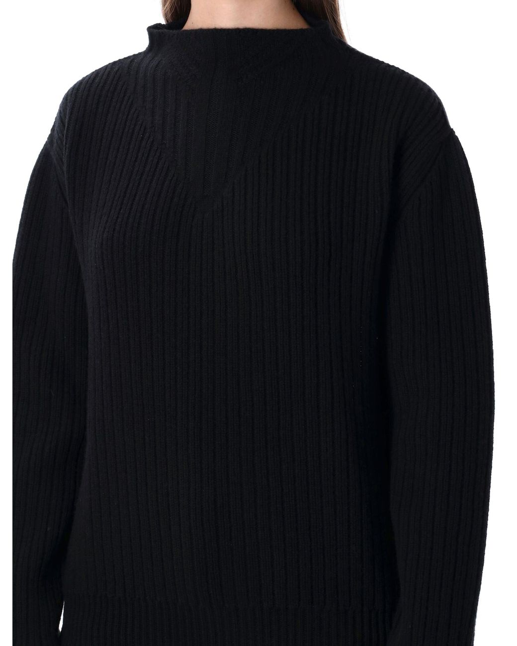 Rick Owens Black Al Heavy Wool Sweater