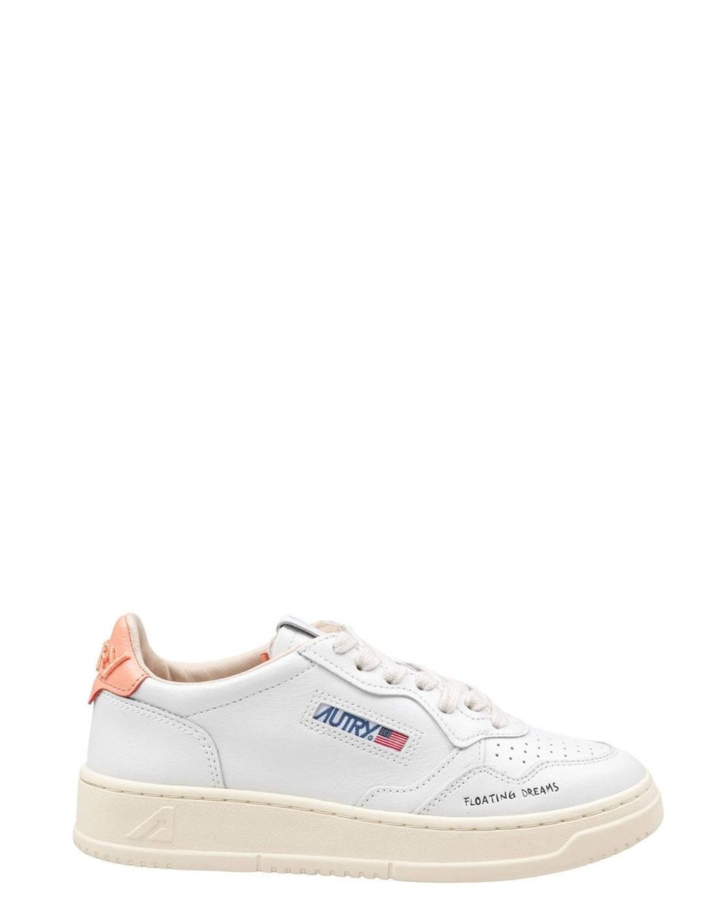 Autry White Medalist Low-Top Leather Sneakers