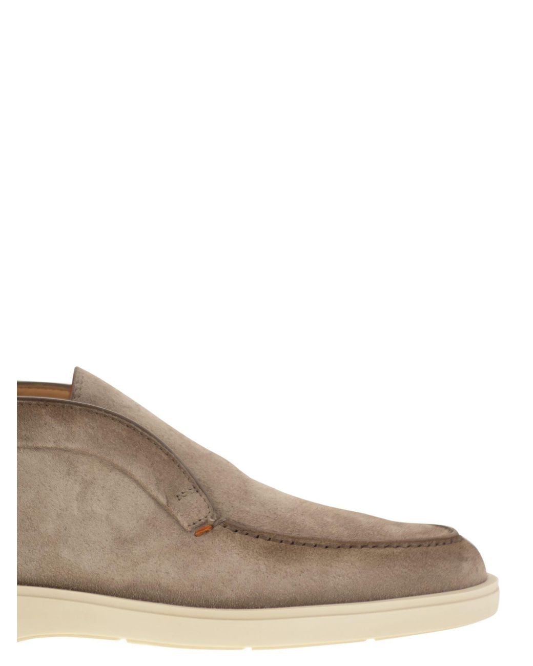 Santoni Brown Suede Desert Boot for men