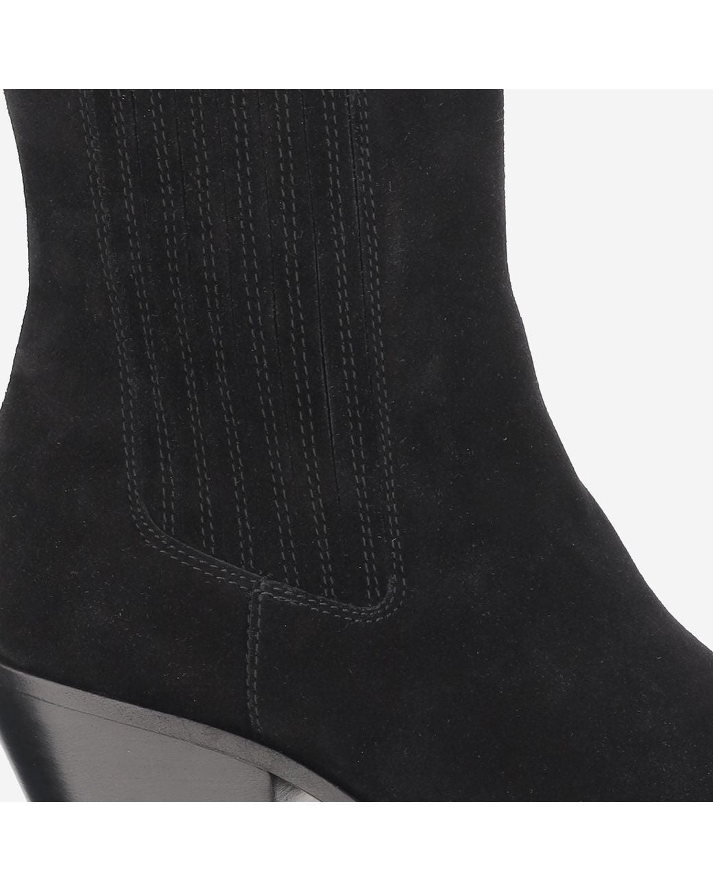 Paris Texas Black Suede Ankle Boots Calf Leather