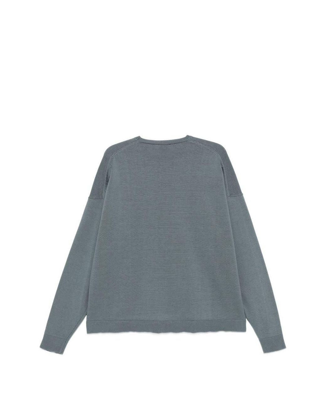 Alysi Gray Cotton Crewneck Sweater