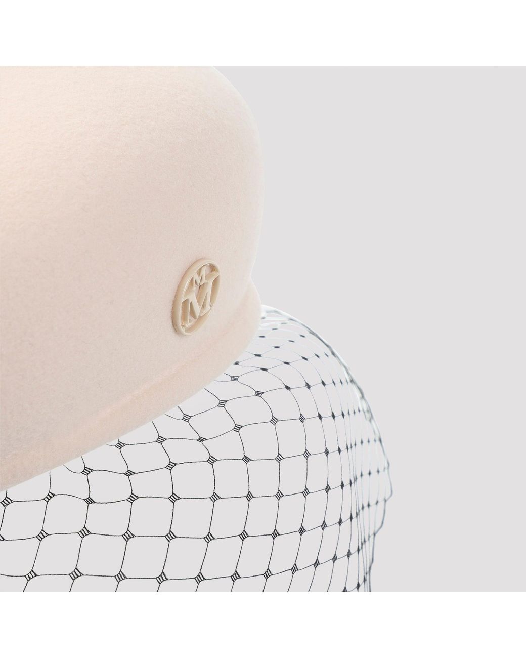 Maison Michel Pink New Bonnie Veil Hat