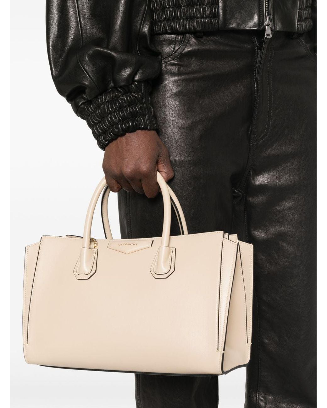 Givenchy Natural Antigona Catchall Small Leather Handbag