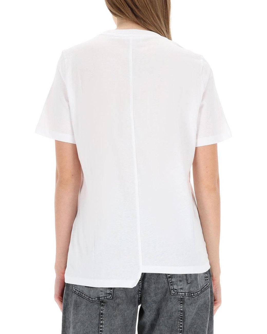 Baum und Pferdgarten White Asymmetrical "jawos" T-shirt