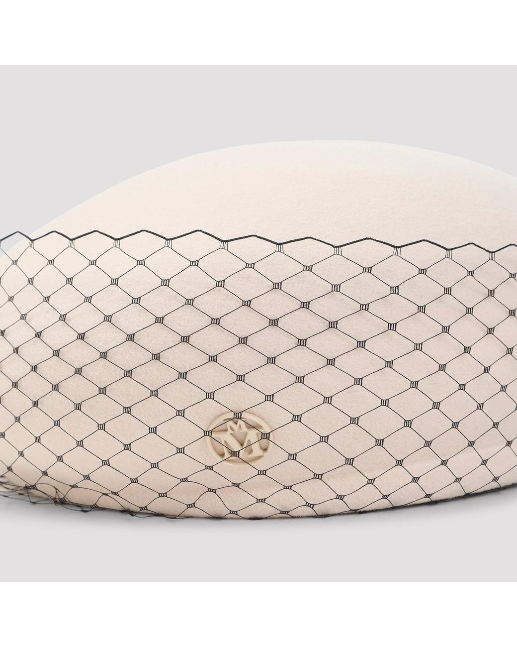 Maison Michel Pink New Bonnie Veil Hat