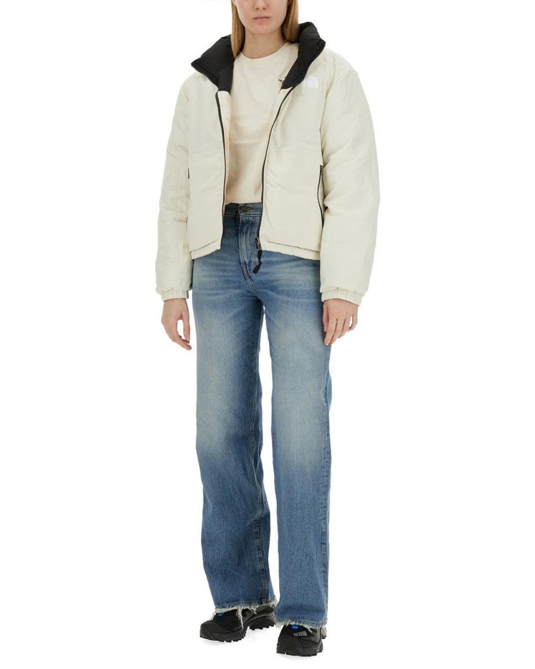 The North Face Blue Cropped Down Jacket