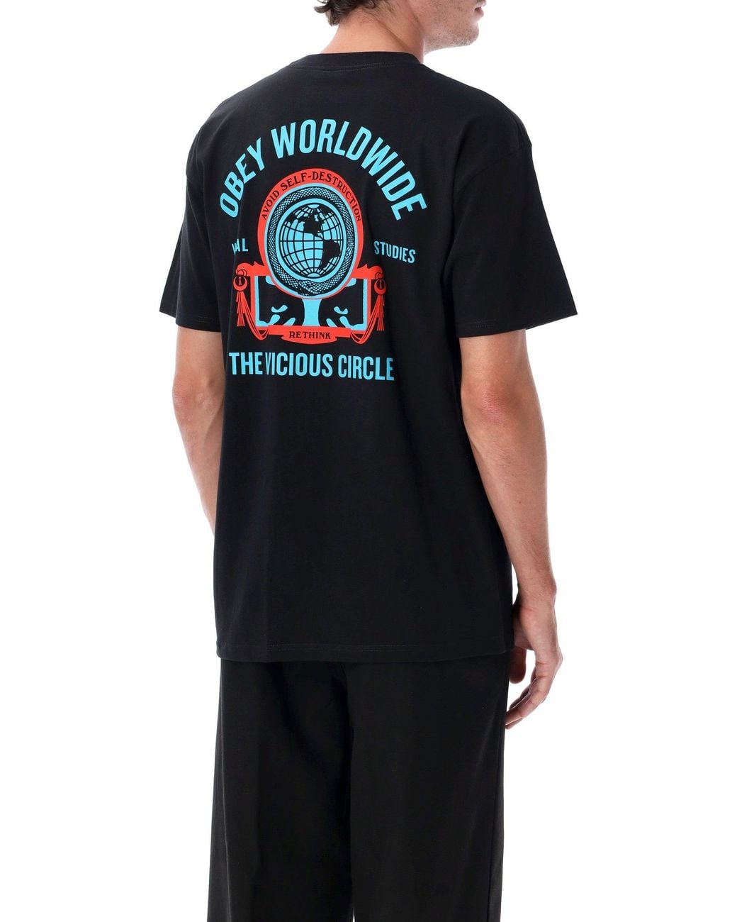 Obey Black T Shirts And Polos