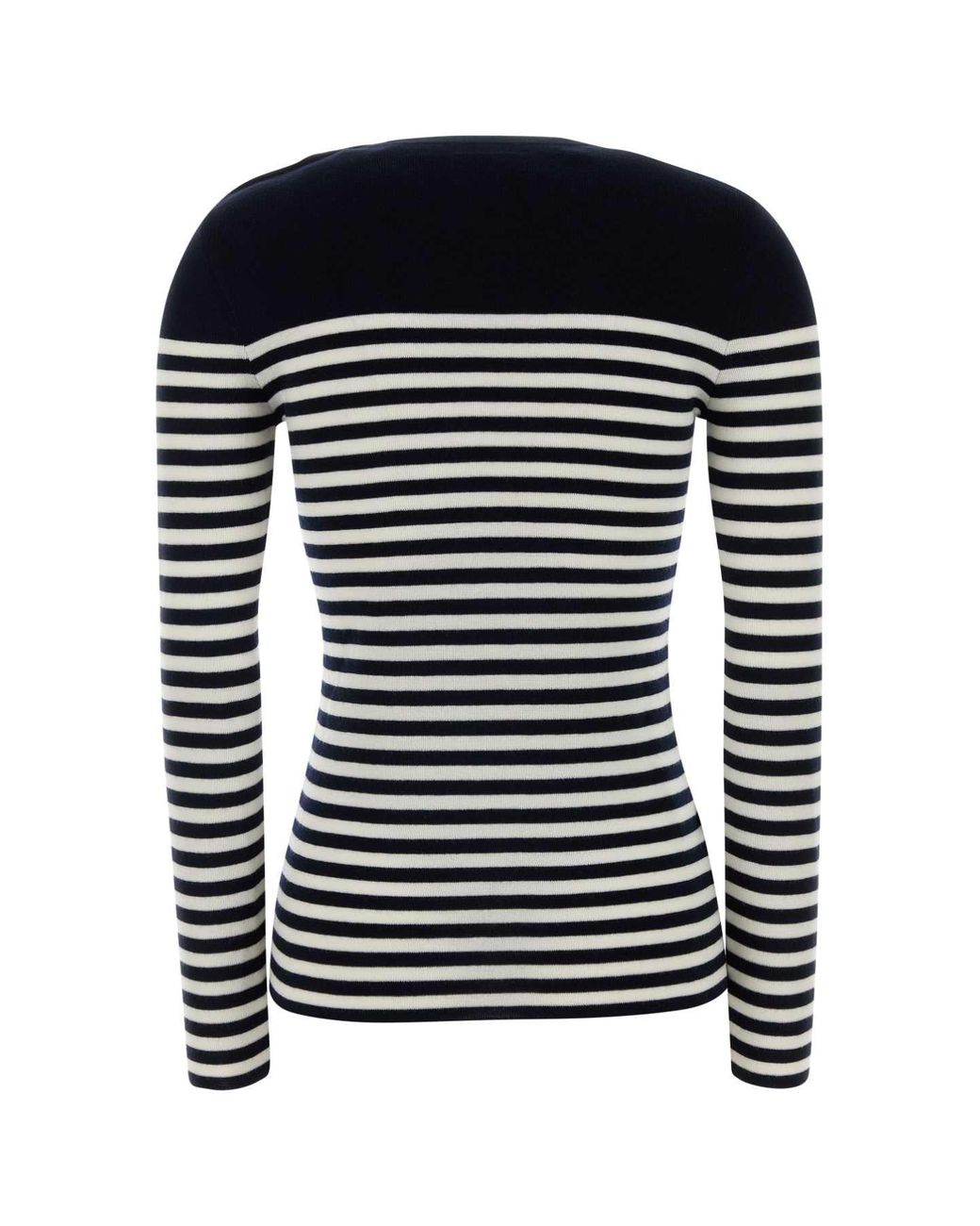 Prada Black Stripes Crew Neck Sweater