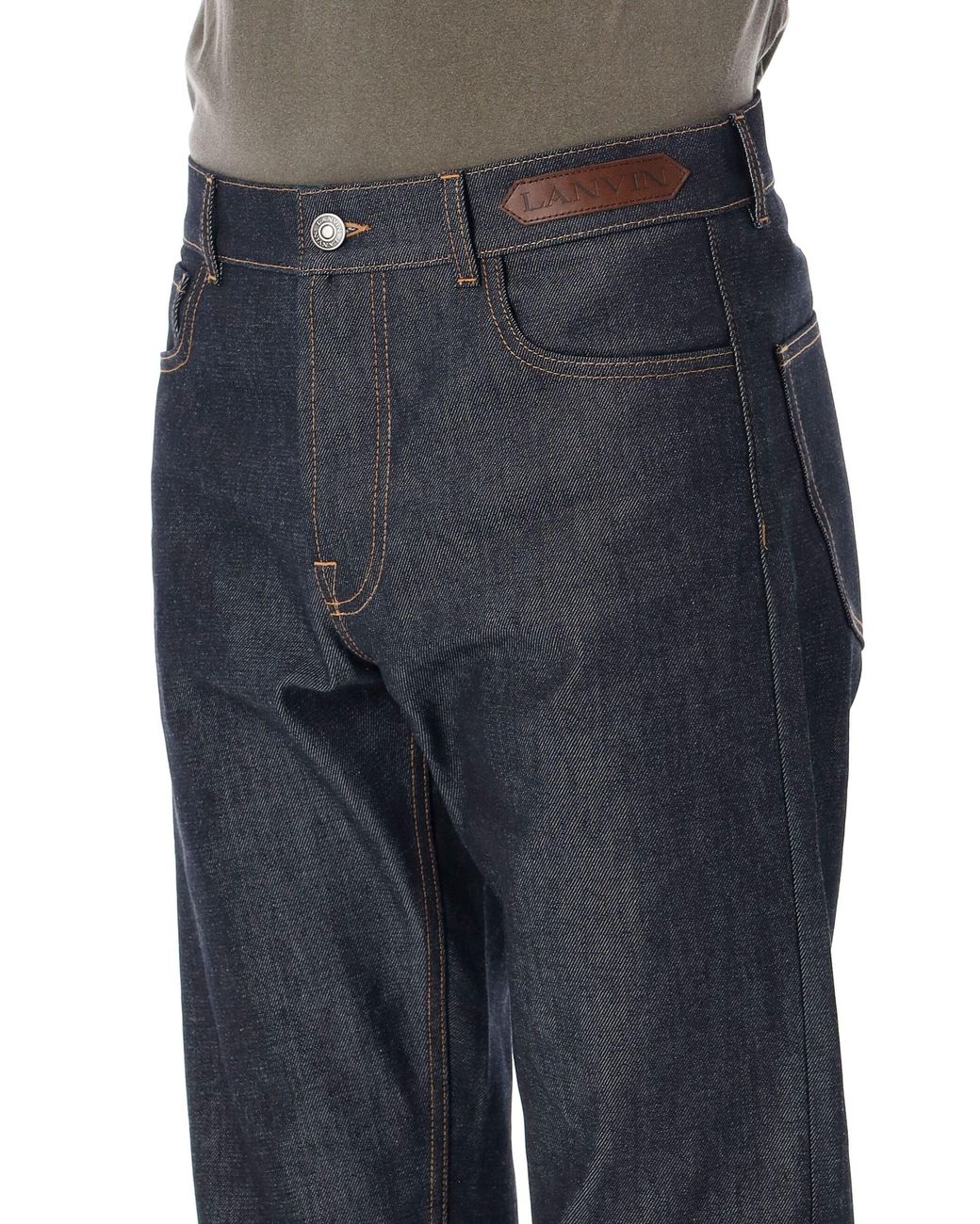 Lanvin Black Straight-Leg Denim Pants