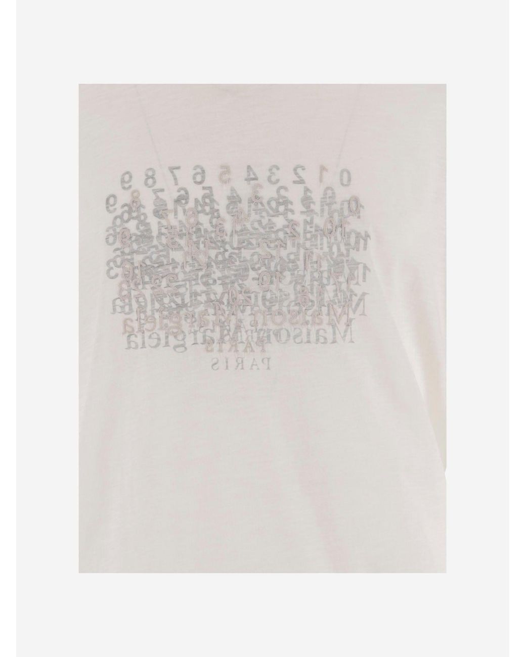 Maison Margiela White Cotton T Shirt With Logo