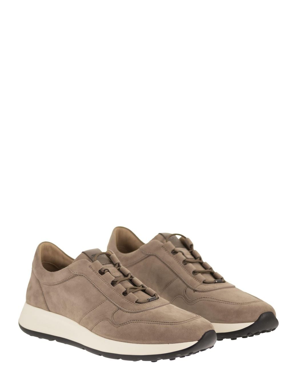 Tod's Brown Goatskin Suede Sneakers for men
