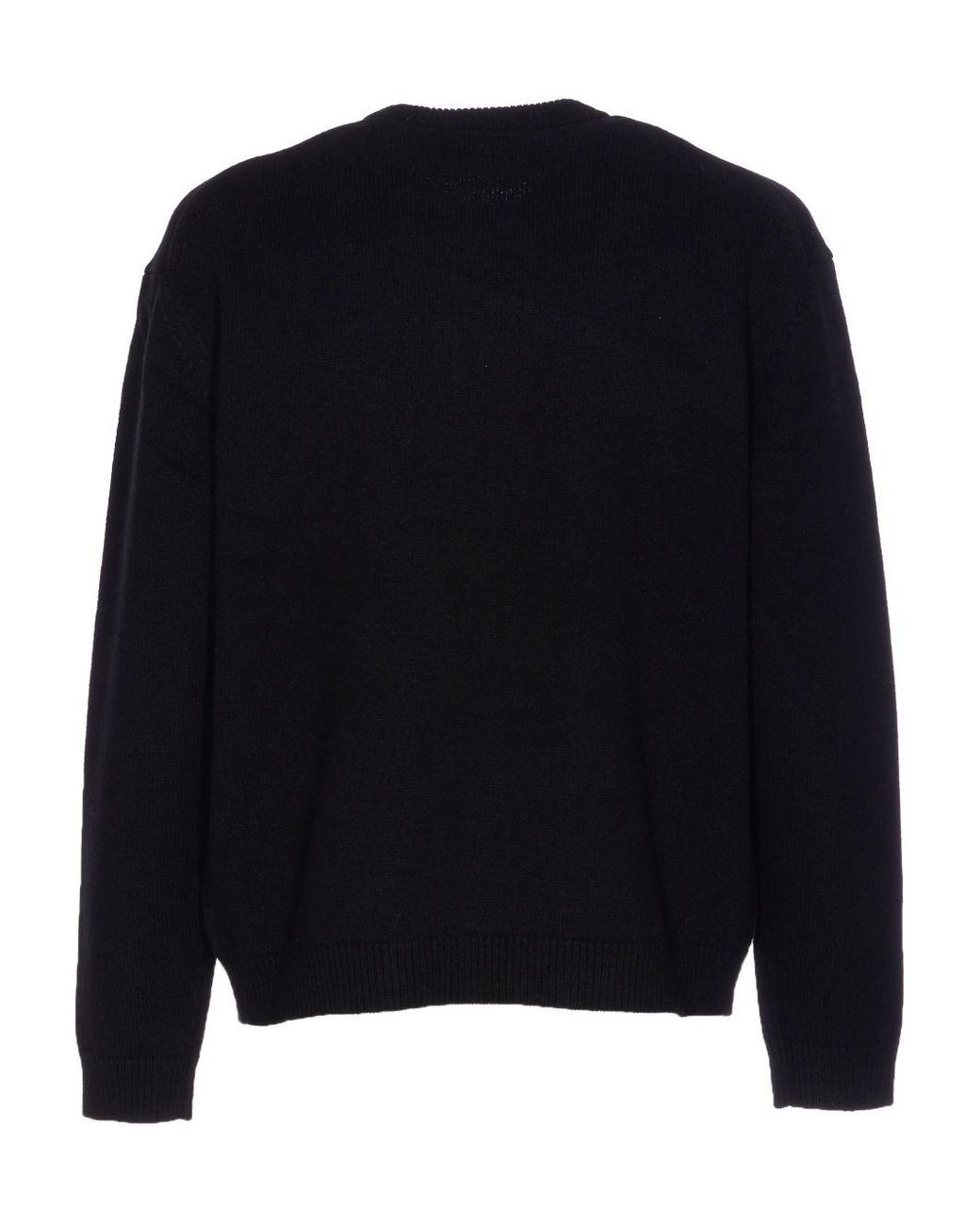 Maison Kitsuné Blue Fox Head Wool Jumper for men