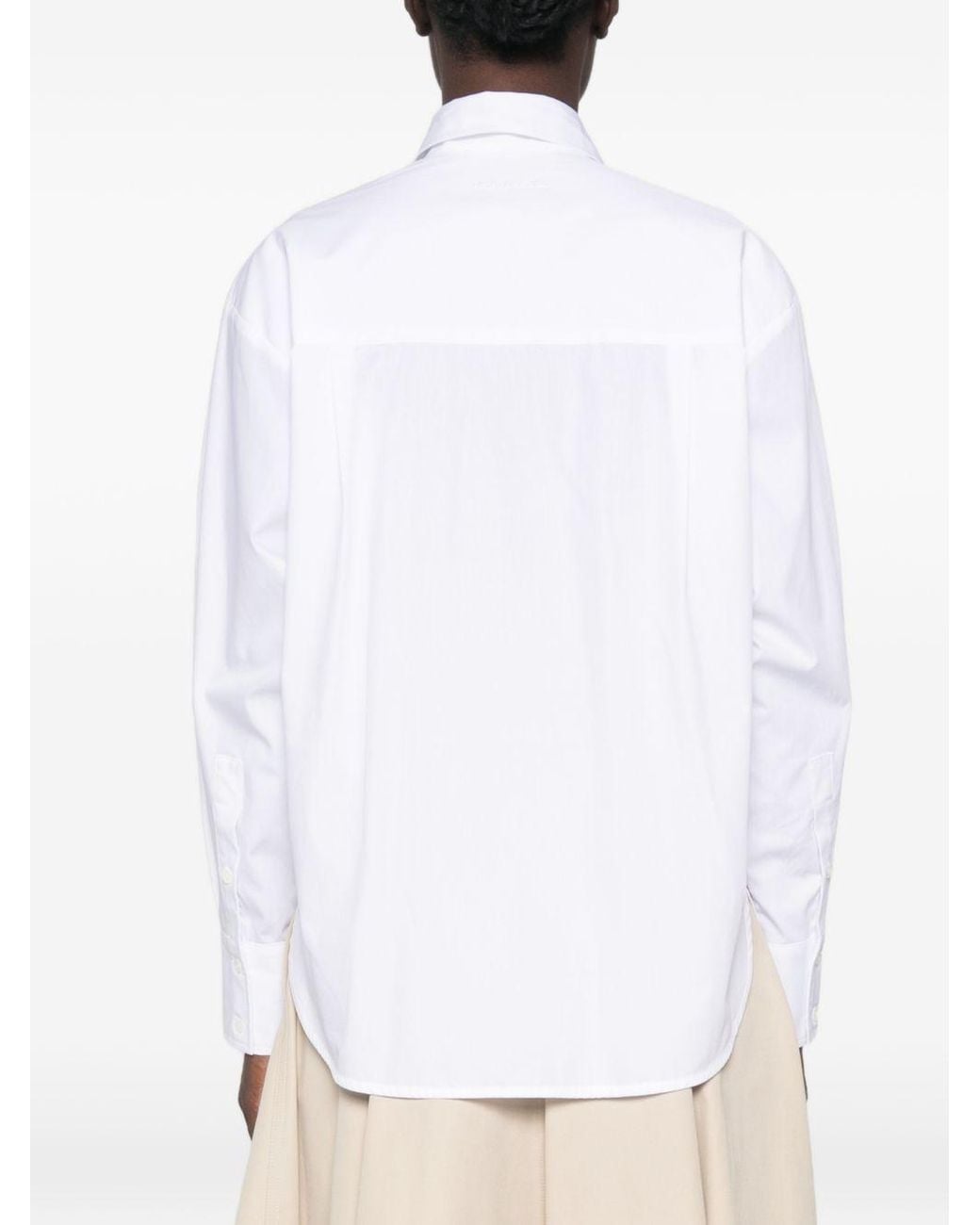 ERMANNO FIRENZE White Embroidered Cotton Shirt