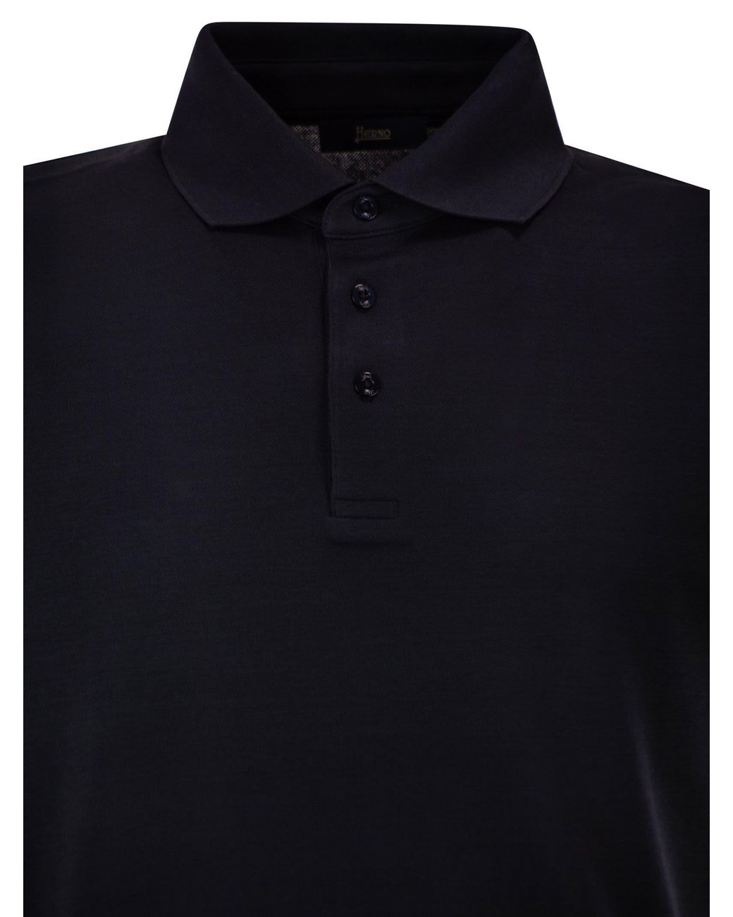 Polo De Jersey De Algodón Herno de hombre de color Blue