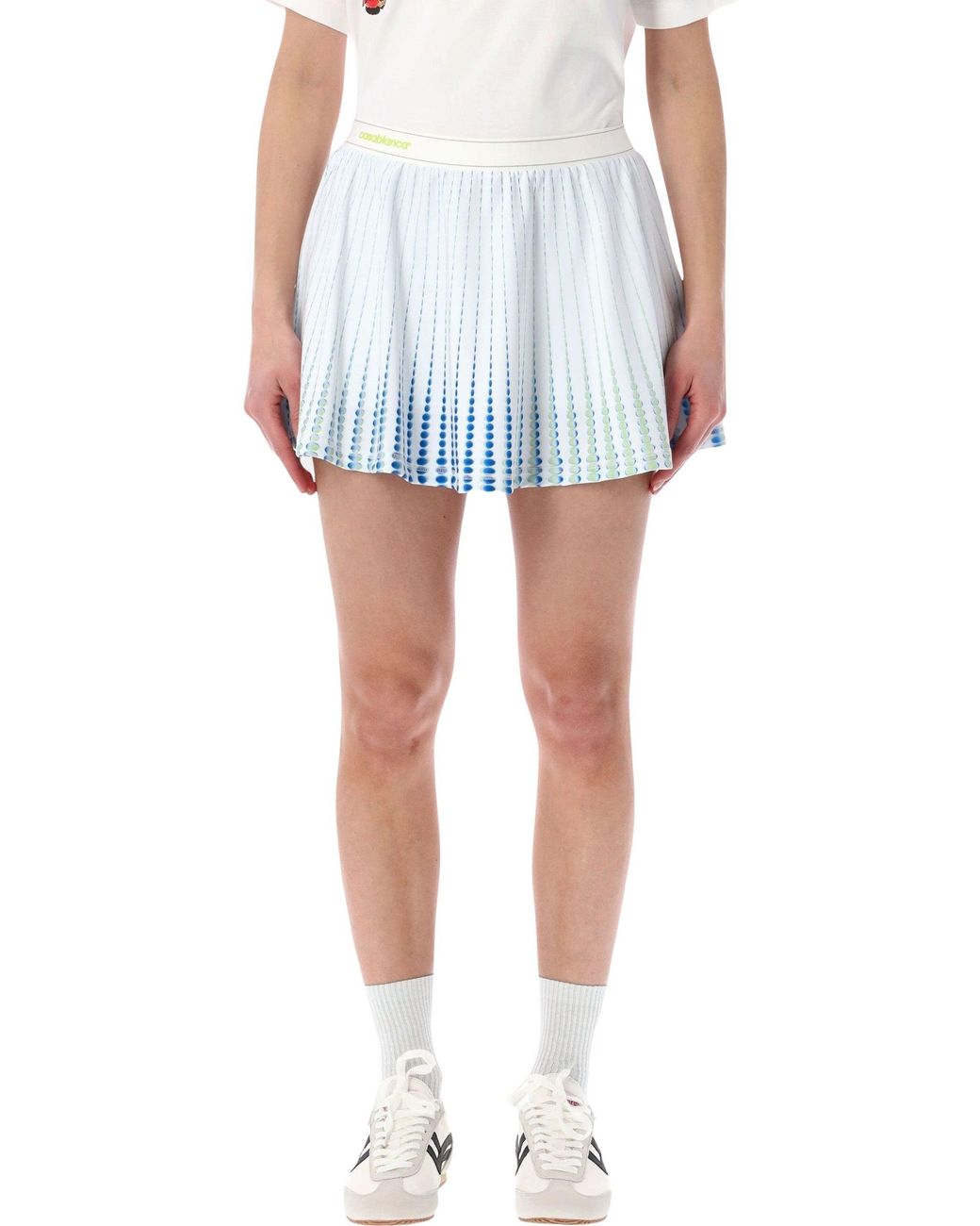 Casablanca Blue Tennis Printed Racer Skirt