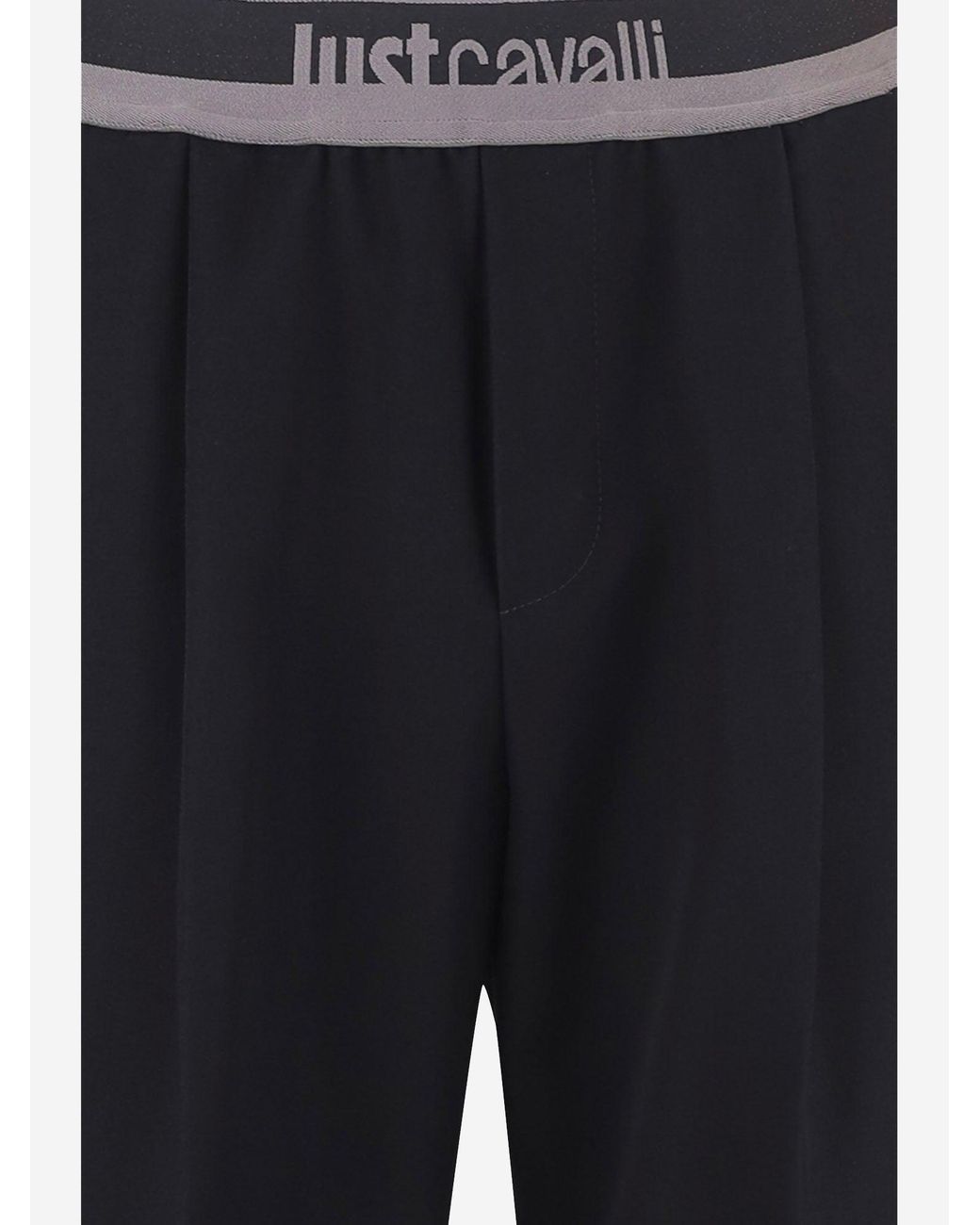 Just Cavalli Blue Stretch Viscose Blend Pants