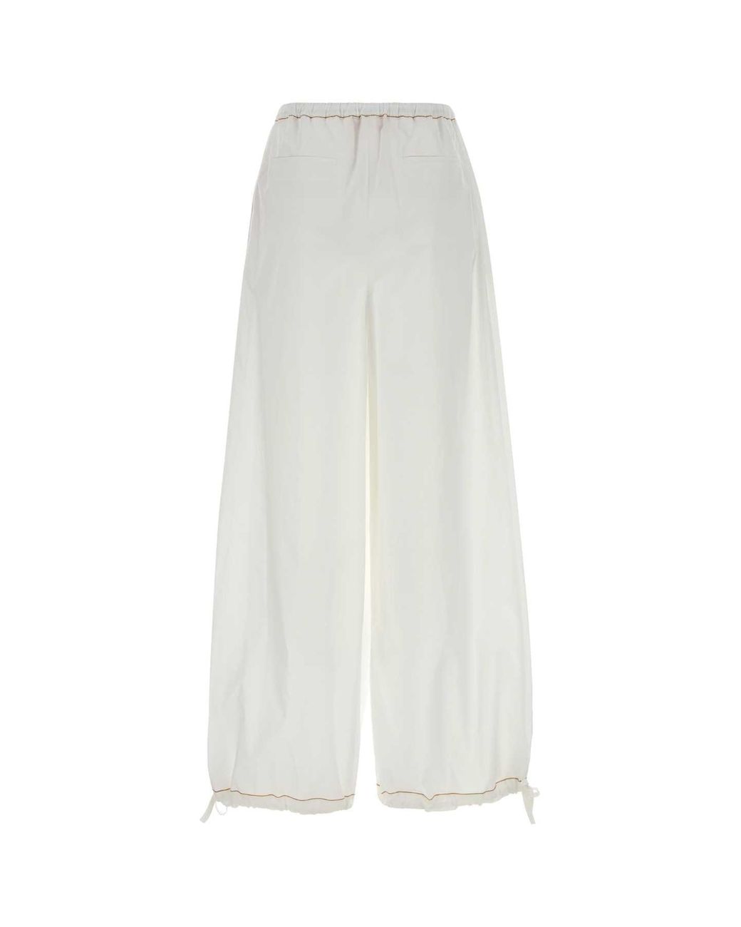Marni White Poplin Wide-Leg