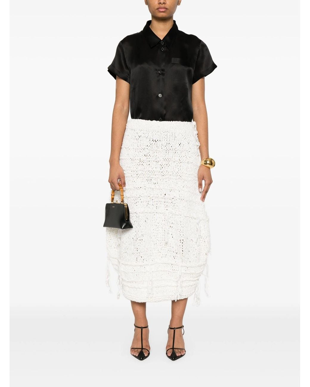 Khaite Black Silk Shirt