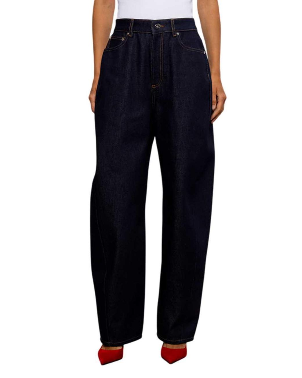 Givenchy Blue Dark Jeans With Logo Patch