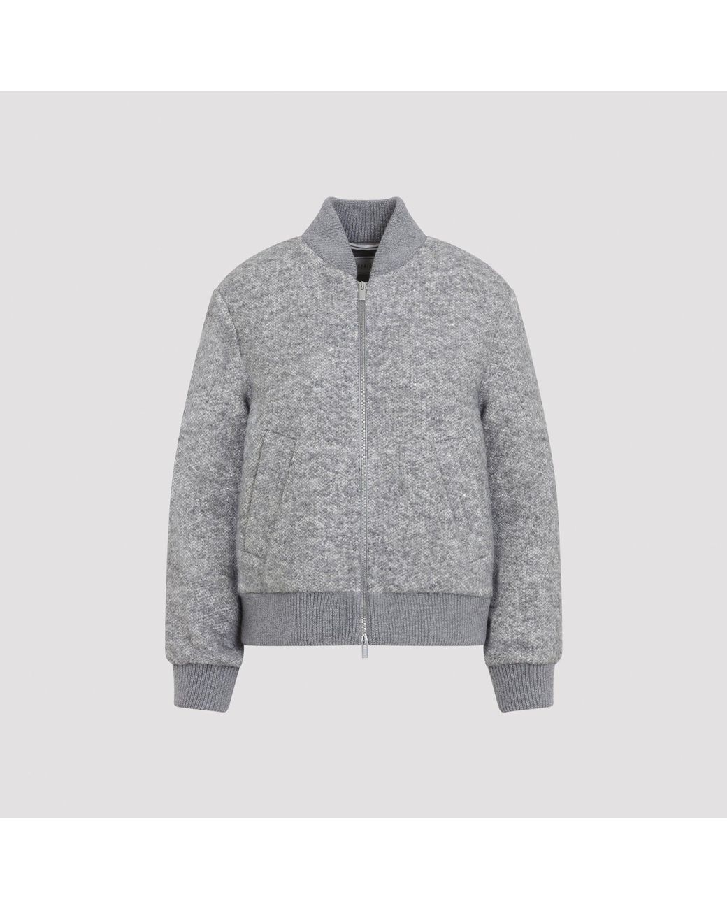 Peserico Gray Grigio Mercurio Bouclè Bomber