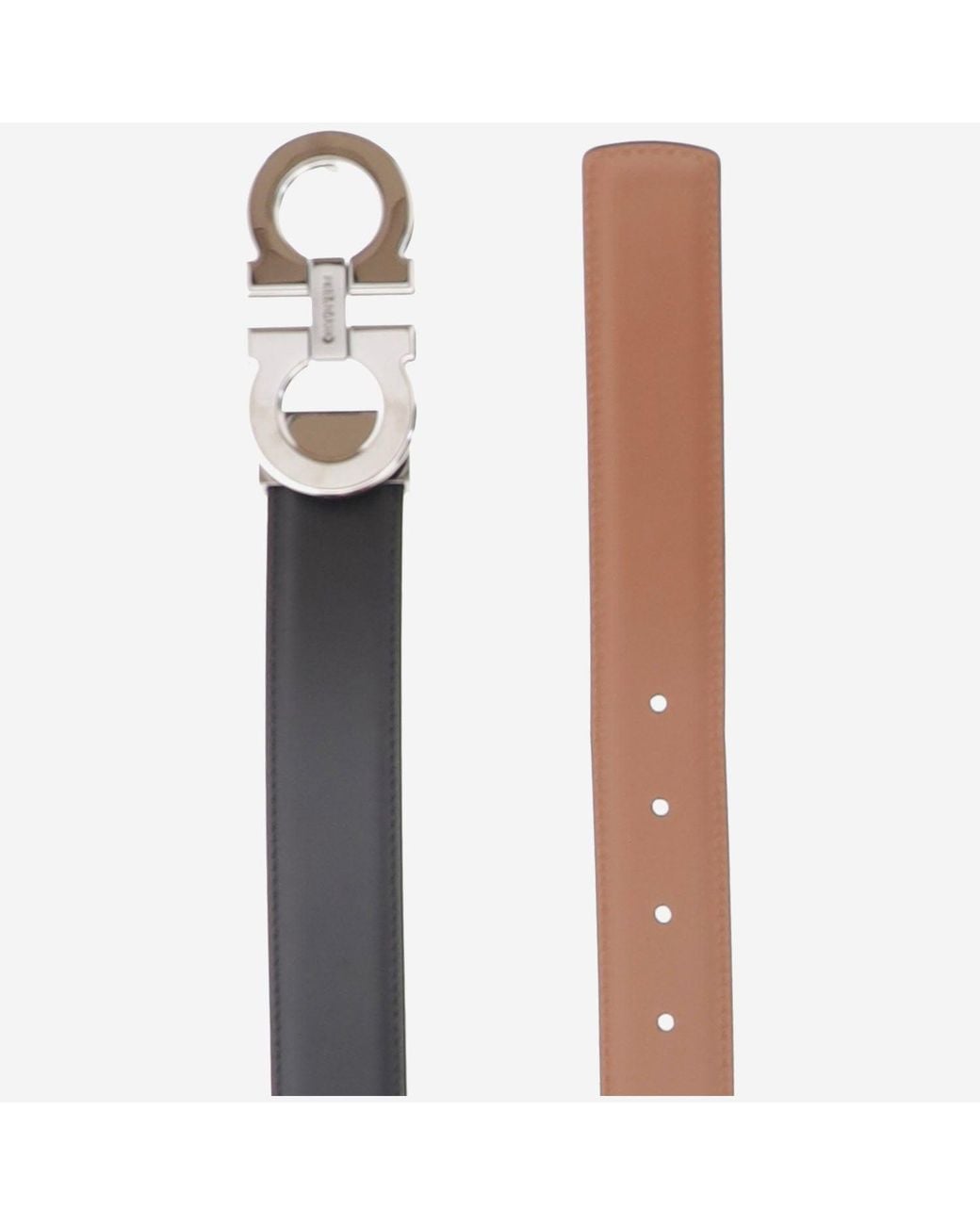 Ferragamo Brown Belt Calf Leather-New Cognac/New