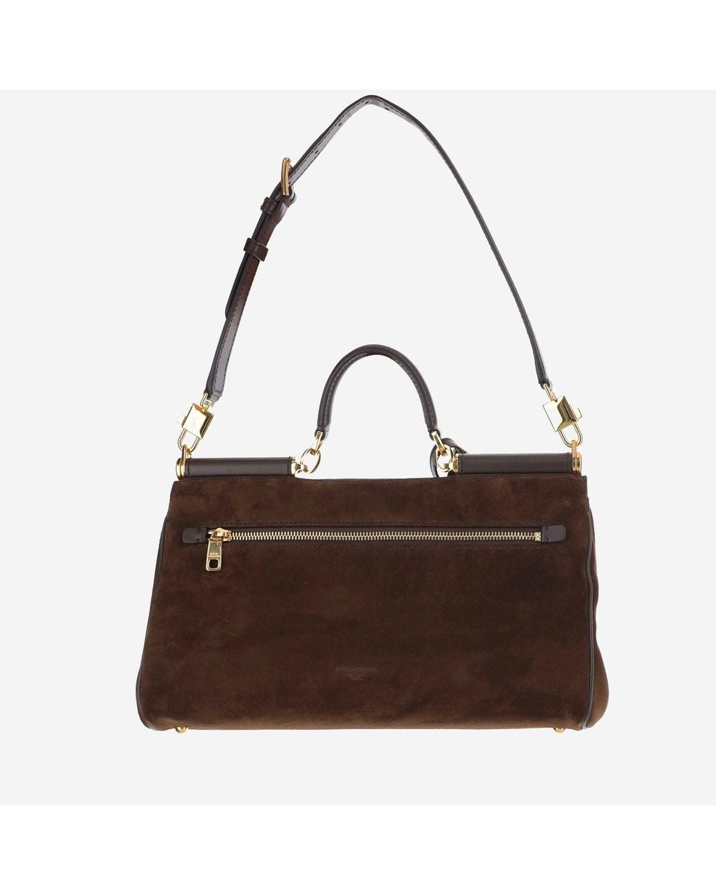 Dolce & Gabbana Brown My Sicily Medium Suede Handbag