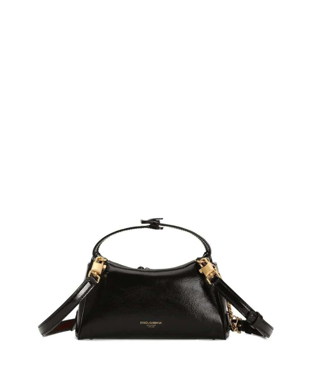 Dolce & Gabbana Black Vittoria Leather Handbag