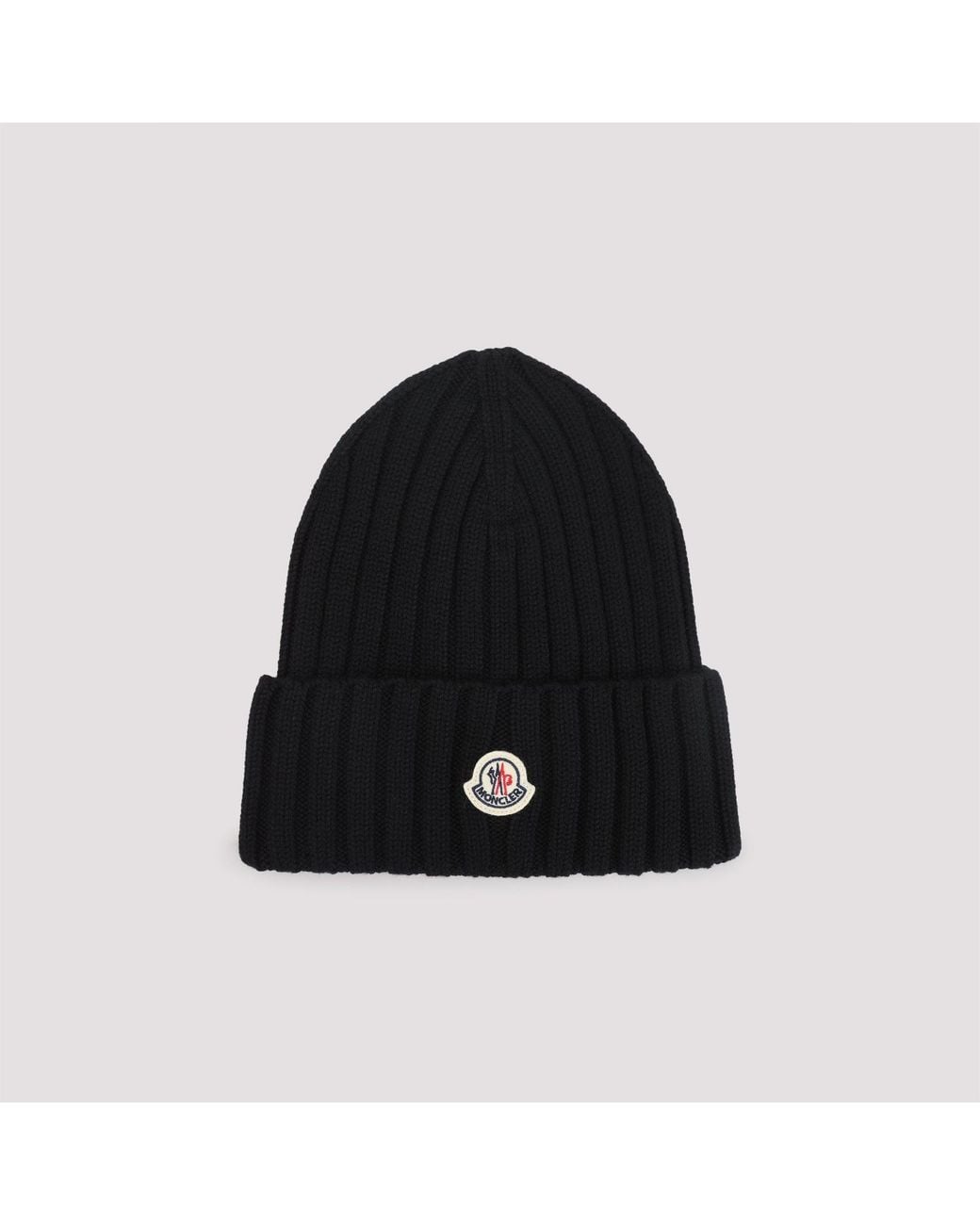 Moncler Black Virgin Wool Hat